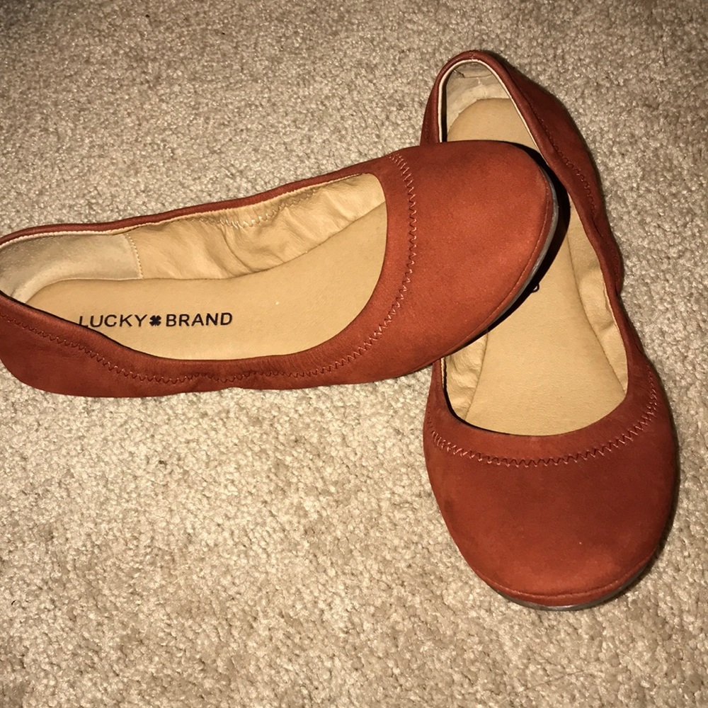 Burnt Orange Lucky Brand Ballet Flats